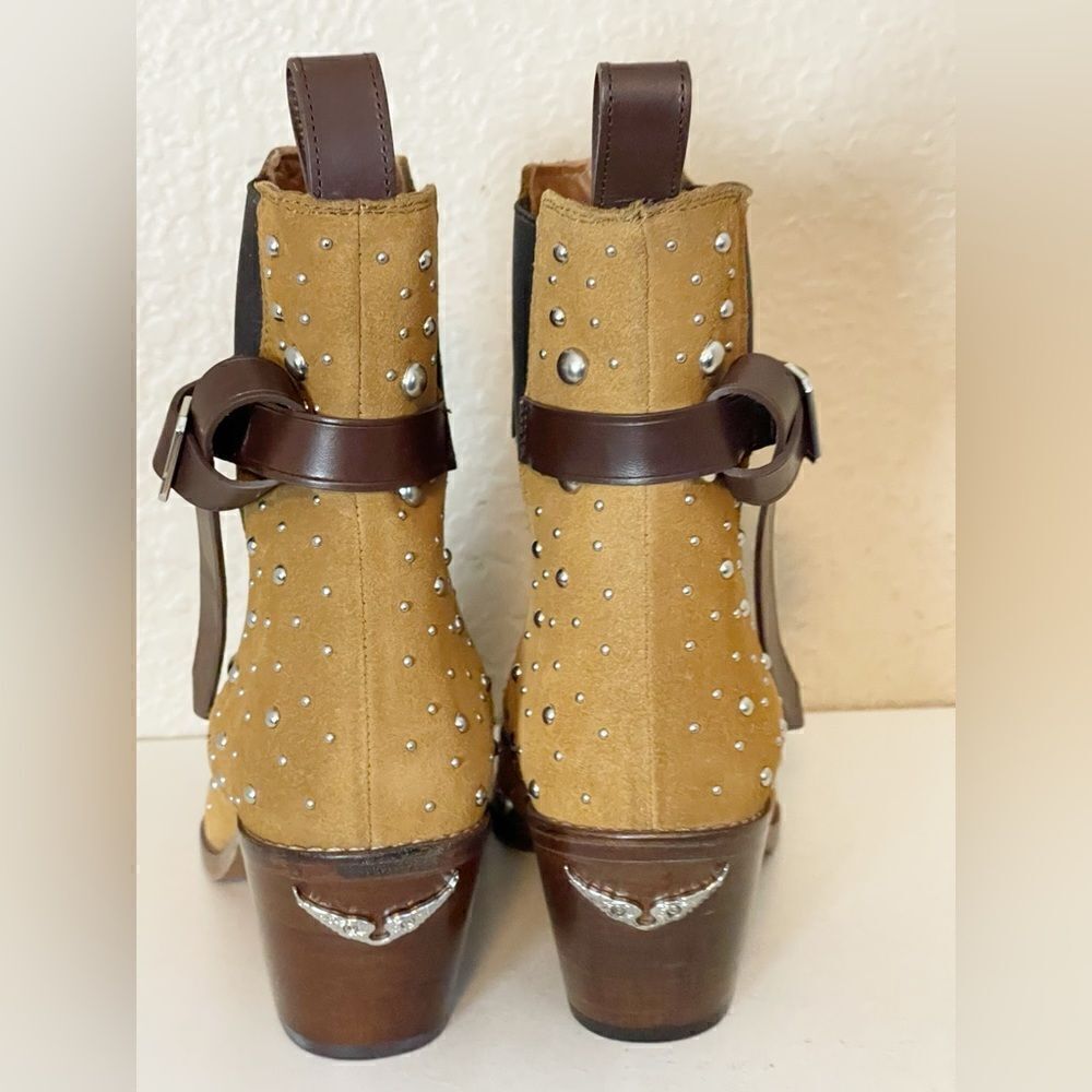 Zadig & Voltaire pointed toe boot Tyler Cecilia Dream Studded Suede. 39/8 New - Picture 13 of 16